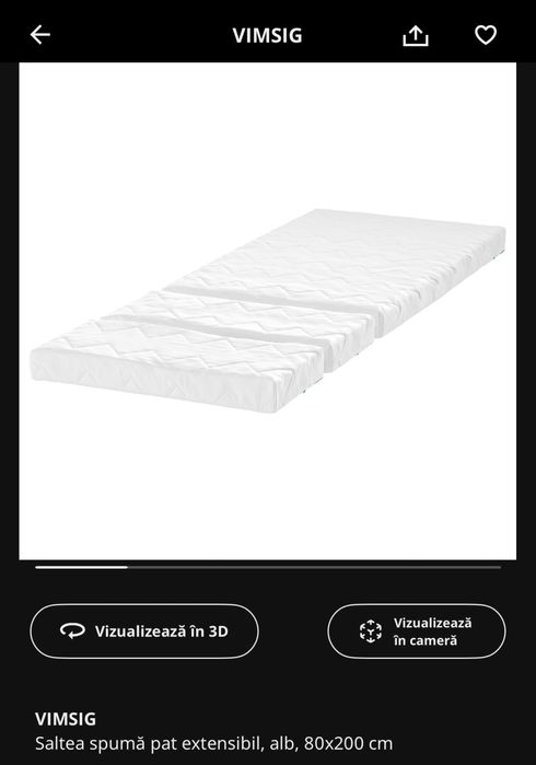 Pat pentru copii alb IKEA