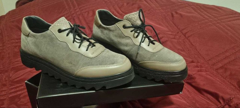 Обувки Bianki с ествена кожа