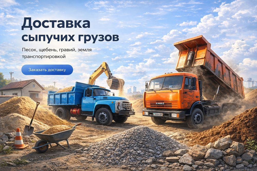 Зил. Песок Щебень Отсев Глина Сникерс