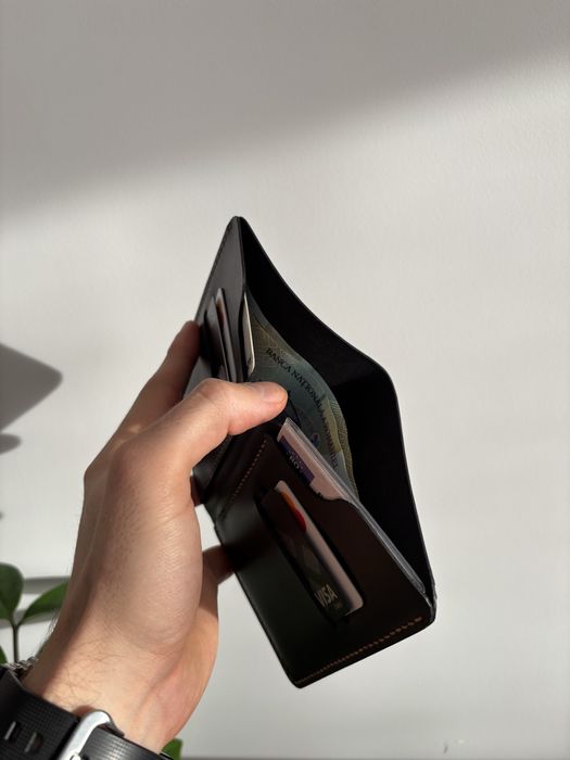 Portofel barbati pentru talon din piele naturala lucrat manual