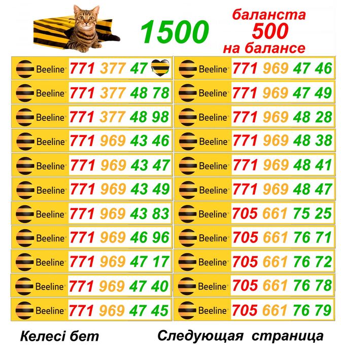 Сим карты . Номера  Билайн. Серия 777