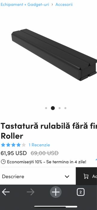 Tastatura wireless rollable design