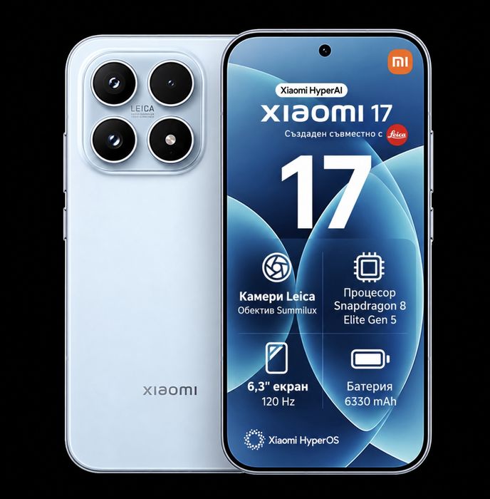 НОВ!!! Xiaomi 17T, 12GB RAM, 512GB, 5G, Blue