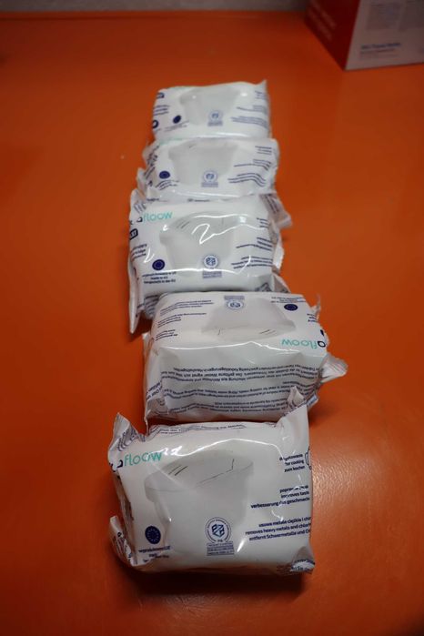 Филтърни касети за вода Aquafloow Aquaflux, пакет от 5, Съвместими с Laica Bi-Flux, Aquaphor, Dafi Unimax, Филтър с активен въглен и йонообменна смола