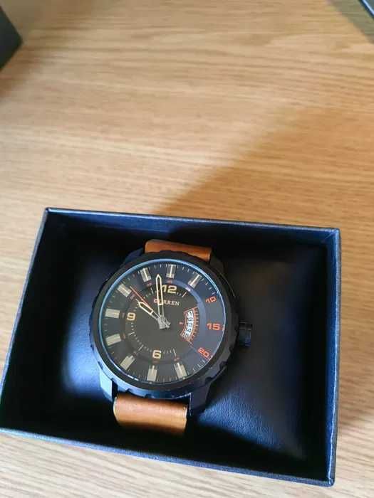 Ceas Curren Barbatesc Quartz Casual Elegant Maro