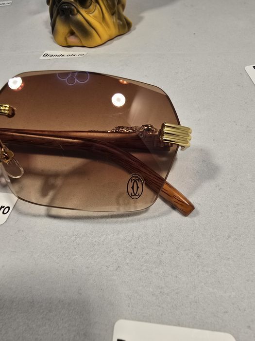 Ochelari de soare Cartier Rimless Brown, made in Italy