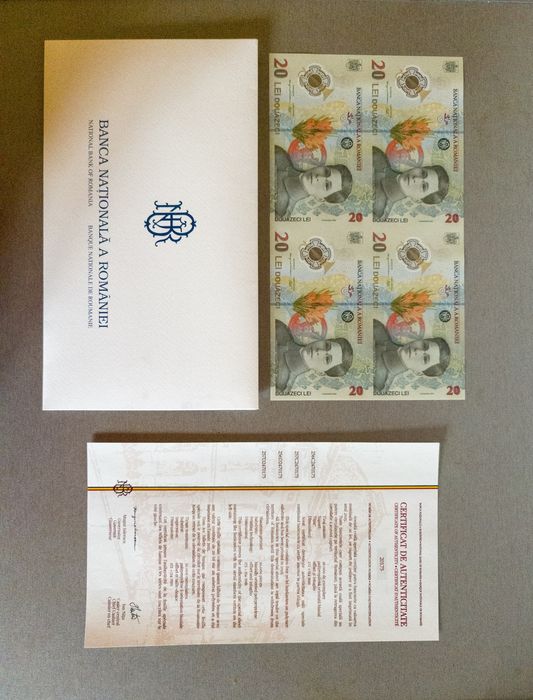 Coala cu bancnote de 20 lei emisă de BNR