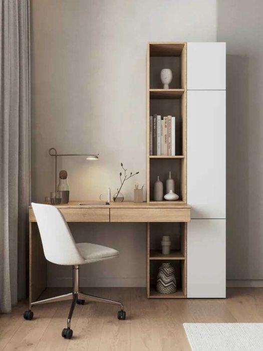 Стол компьютерный со шкафом и полками для школьника и взрослого