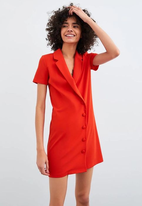 ZARA рокля тип риза р-р С