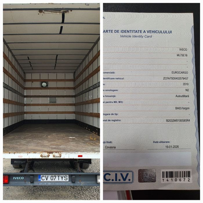 Iveco Eurocargo 7,5t , E5  cub nu Mercedes, Man