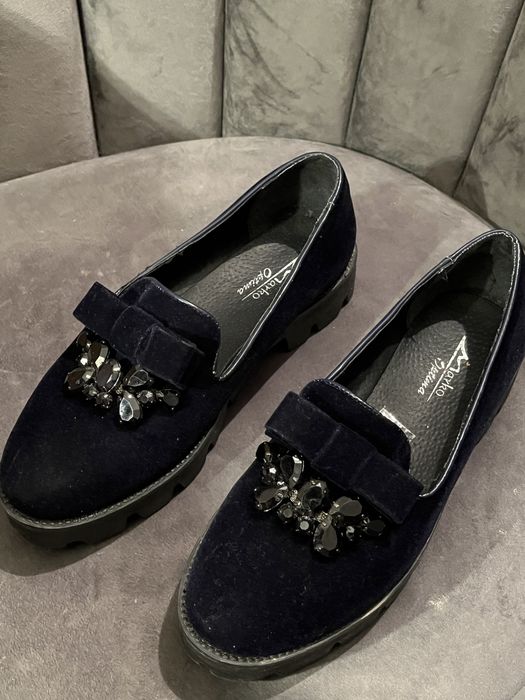 Замшевые лоферы