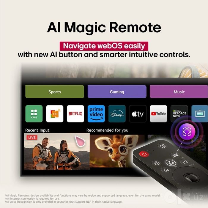 Телевизор LG 65 UT91/ Nano80/ Nano81/ Smart TV LG UHD 2025