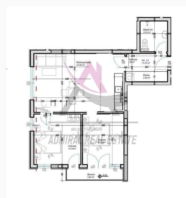 Продава се Тристаен апартамент в Варна, Левски - 85 кв.м за 1942 €/кв.м - Снимка #2