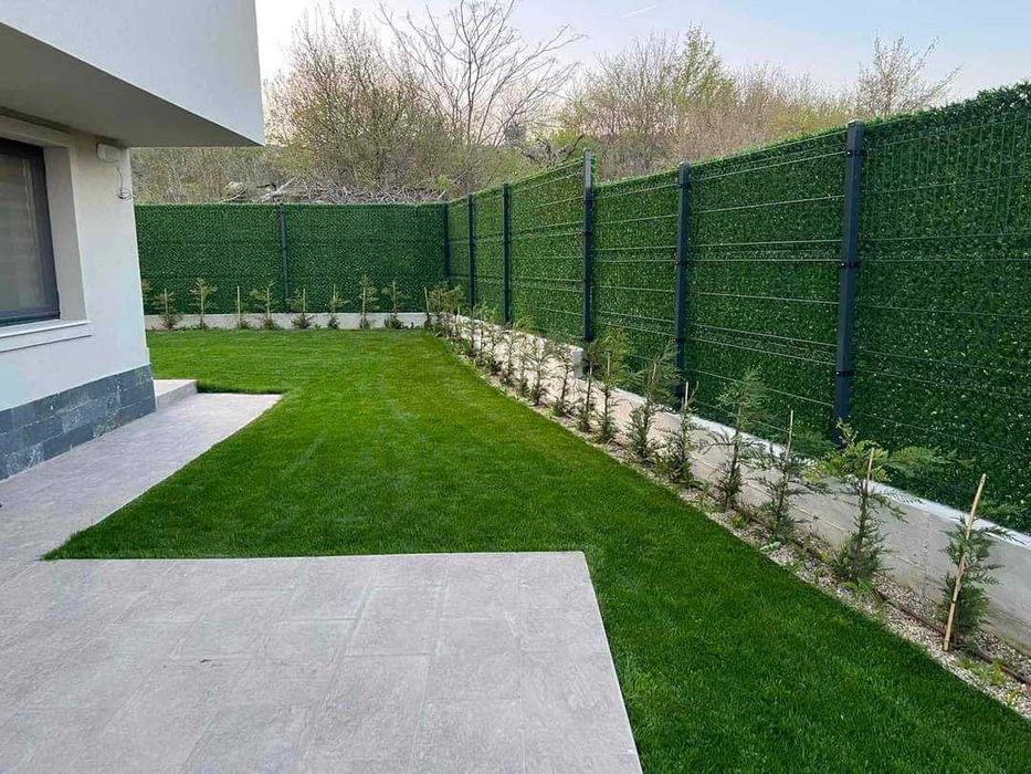 Мрежа с декорация - Green Grass - много високо качество, с UV защита