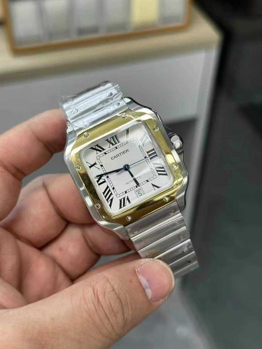 cartier santos 100 двуцветен