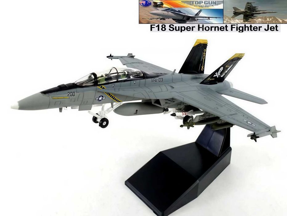 Macheta avion metalica F/A-18F VFA-103 Super Hornet Pirate Ghost