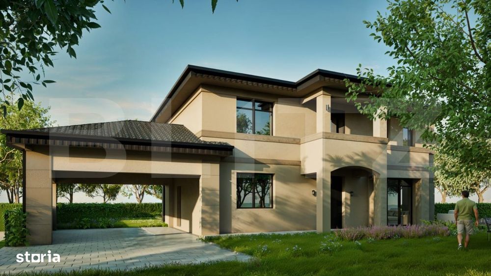 Casa individuala 4 camere, 126mp, 445 teren liber, clasa A+, zona Flor