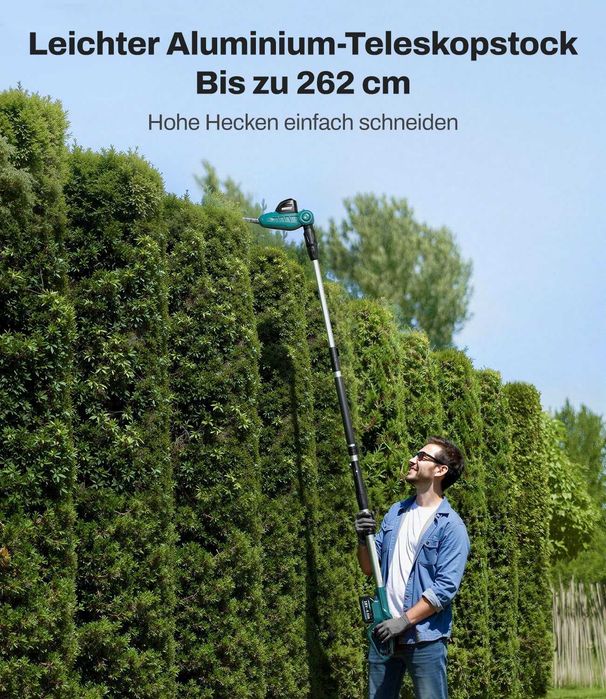 Foarfece telescopic fără fir pentru gard viu CSL401