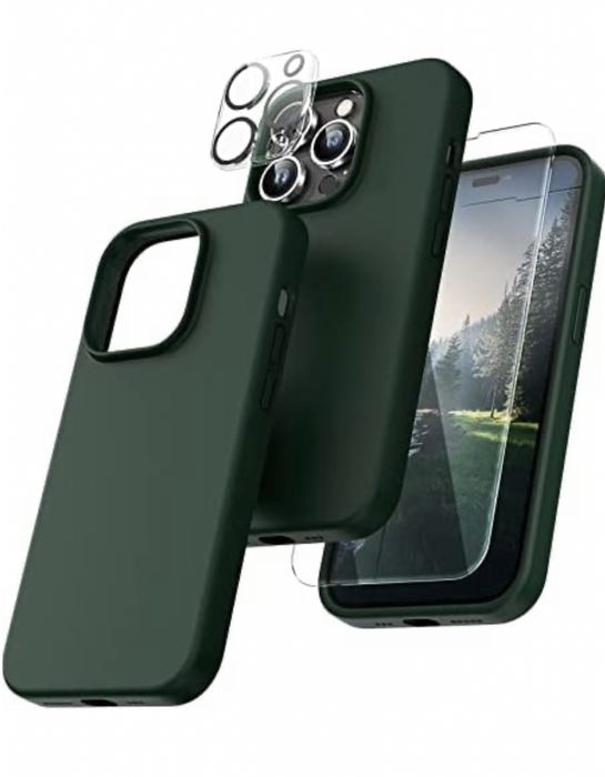 Iphone 14/15/16/PRO/MAX/PLUS Husa Ingen Case Alcantara + Folie Sticla