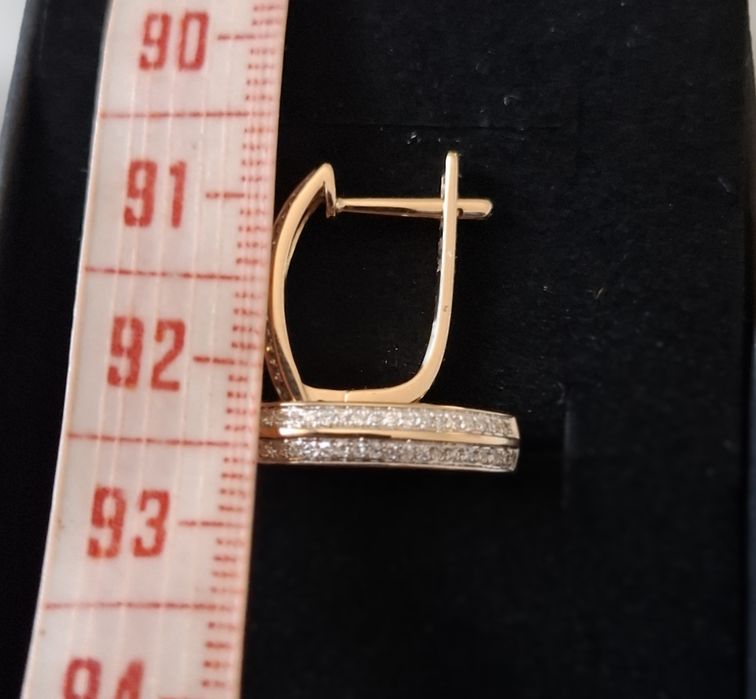 Cercei aur 14k diamante