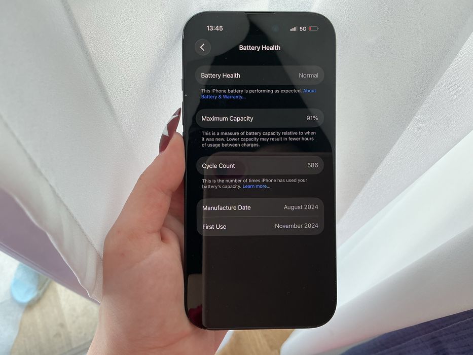 Iphone 15, negru, batery health 90%