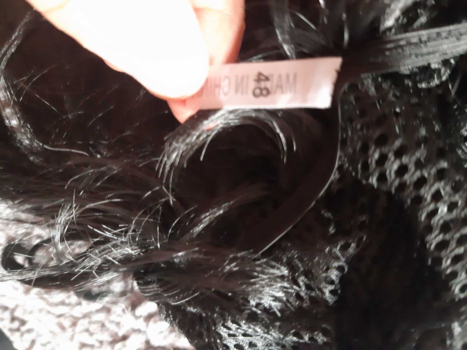 Перука, черна синтетична