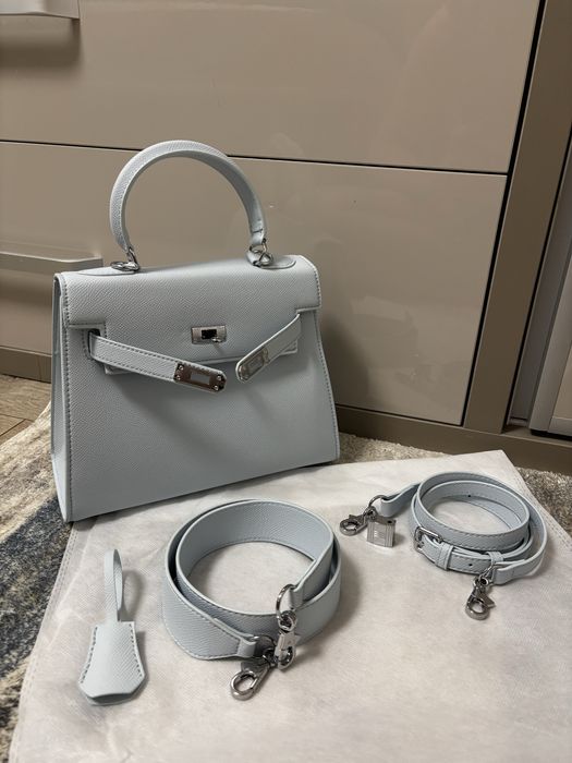 Geantă Hermes albastra glaciar Mini Kelly Noua