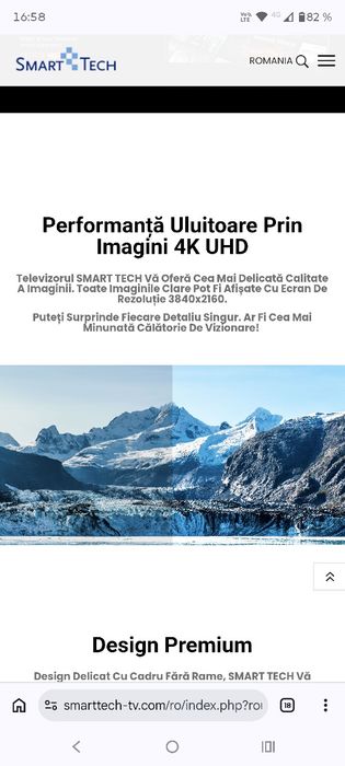 Vand Smart TV 146cm ultra  HD HDR SmartTech este LED claritate ireproșabilă