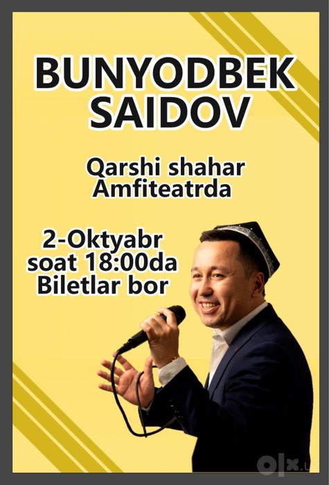 “Bunyodbek Saidov” konserti Qarshida