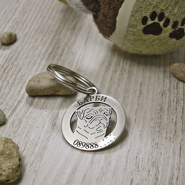 Медальон за домашен любимец от медицинска стомана