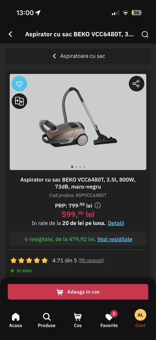 Vand aspirator in stare foarte buna