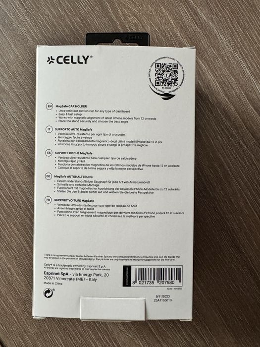 Suport auto CELLY de bord/parbriz iPhone MagSafe