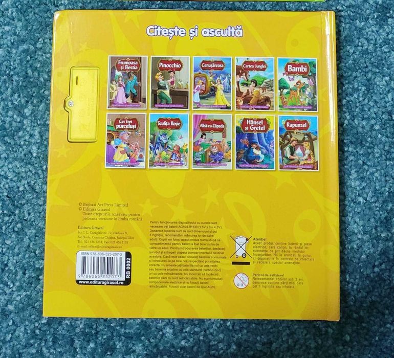 Carte nouă cu sunete Pinocchio