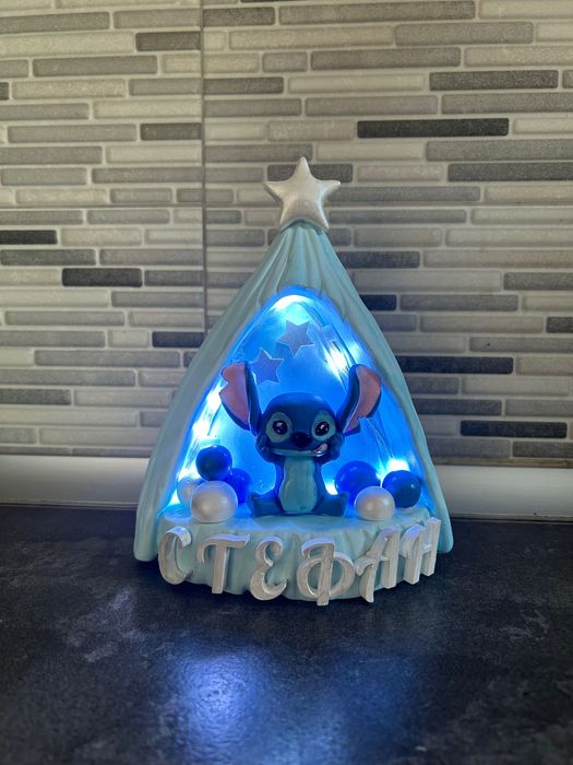 Ръчноизработени детска лампа Стич