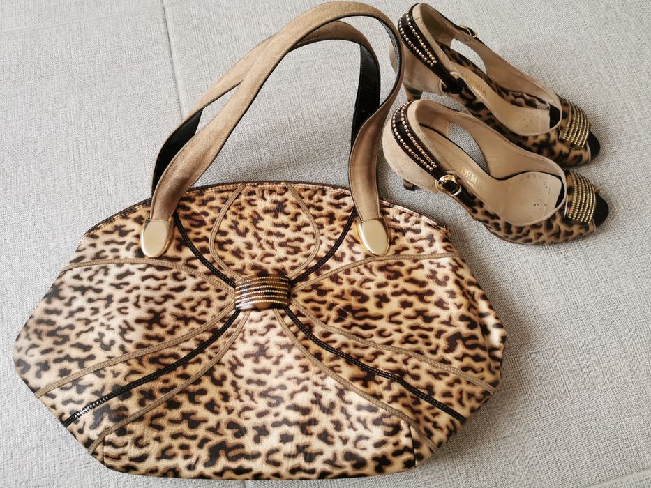 Елегантна италианска чанта с обувки