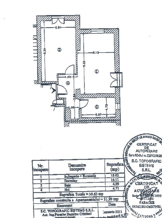Inchiriez ap.2 camere decomandat, 40 m2, mobilat si utilat Cosmopolis