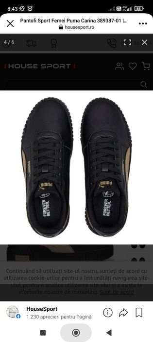 Vând adidași Puma originali, mărimea 38