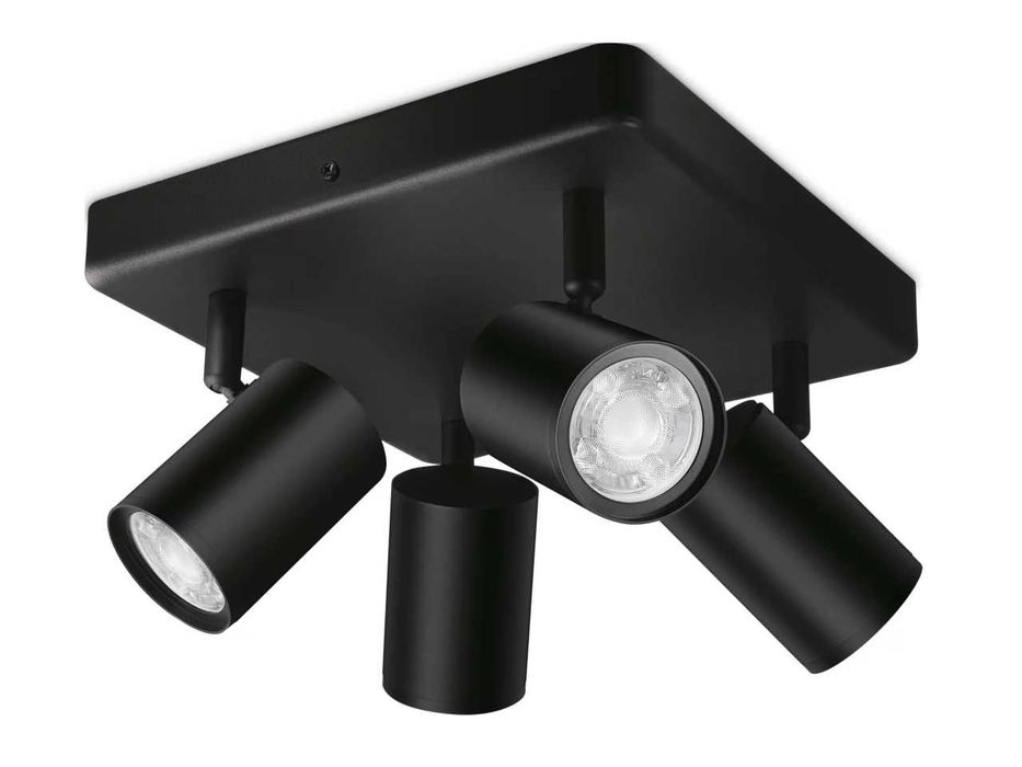Philips WiZ IMAGEO Smart Спот LED лампа за таван с 4 светлини WiFi Черна Бяла Смарт