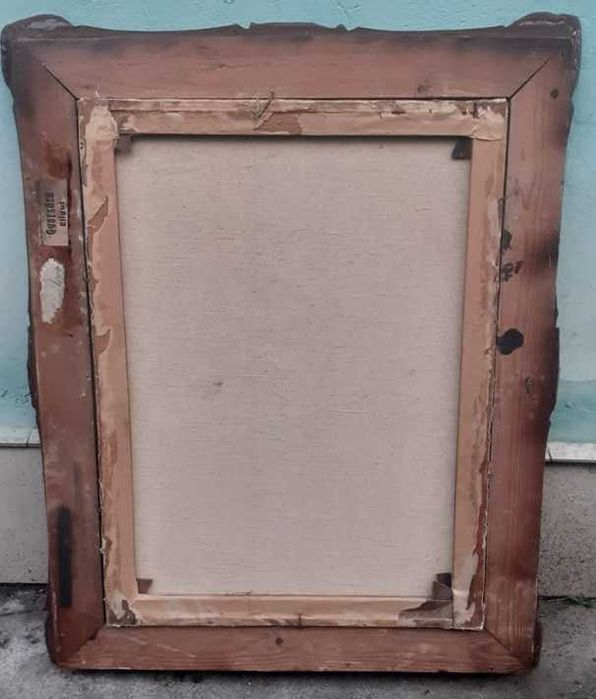 Tablou vechi - gospodina - semnat indescifrabil