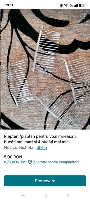 Piaptan pentru voal mireasa