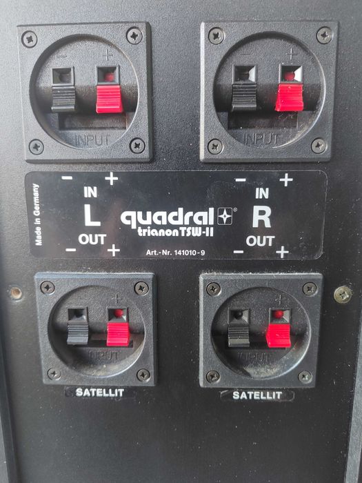 Домашно кино Quadral комплект Quadral Trianon TSW-II + Trianon TSA-I