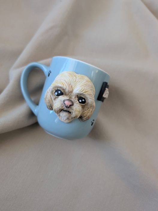Cana personalizata figurina din lut  polimeric animal de companie