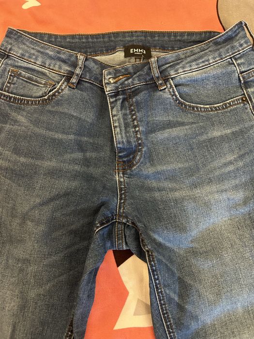 Jeans sportmax code si marella, pantaloni cu fata imitatie piele