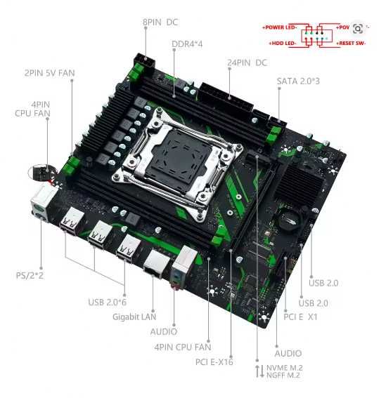 Дънна платка MACHINIST X99 PR9-H Motherboard