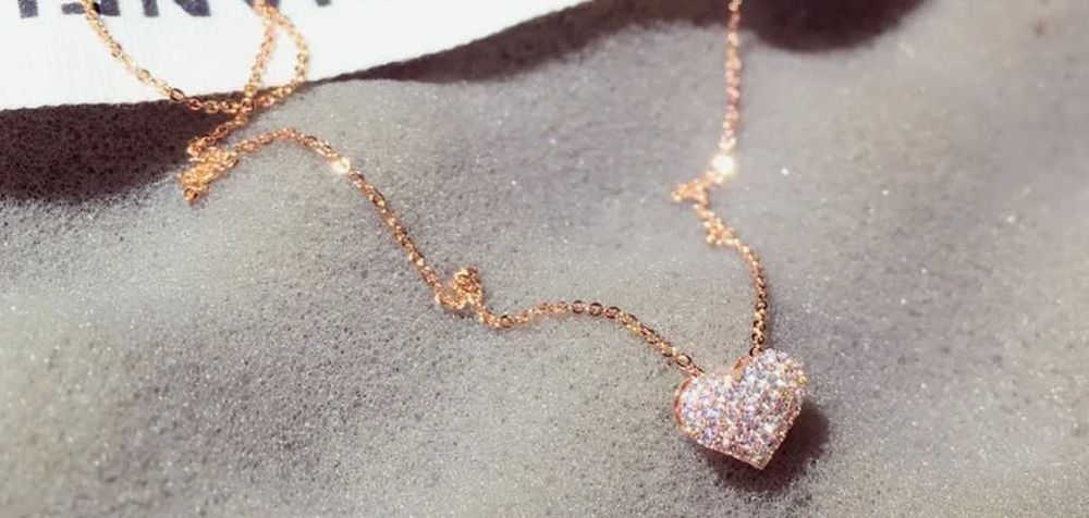 Нежно сърце с кристали Сваровски - Разпродажба!