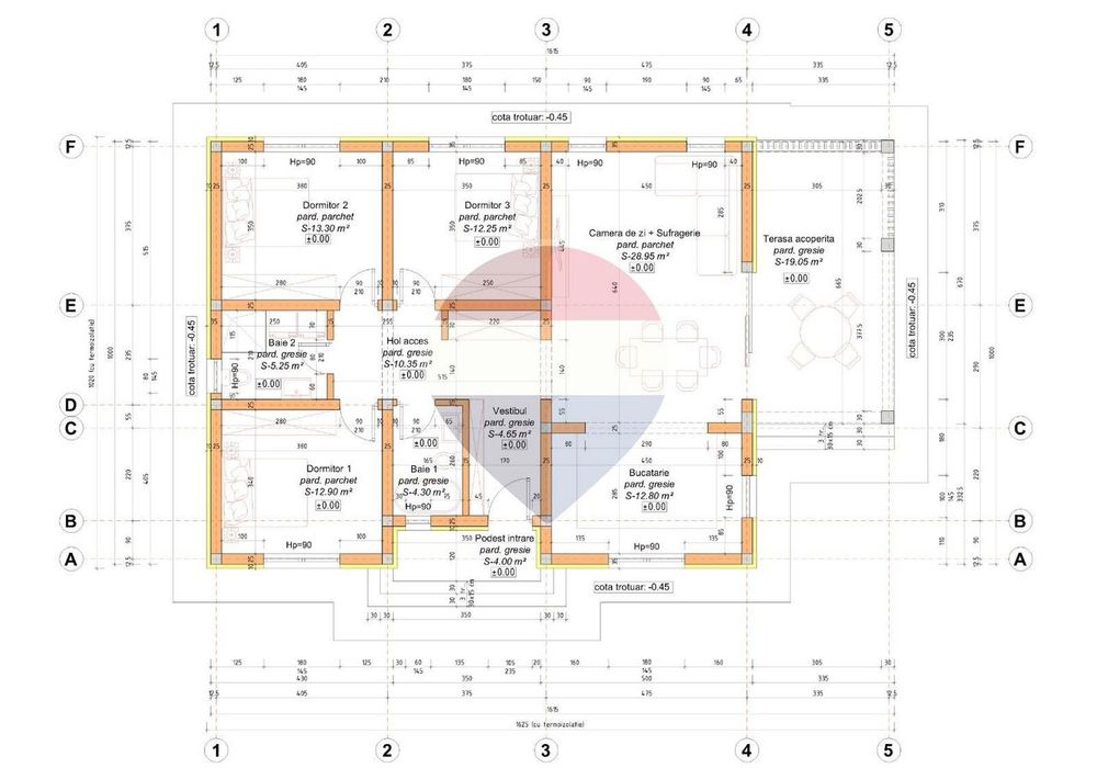 Casă nouă cu 4 camere LA ROSU si 550m2 teren Mocira, Maramureș