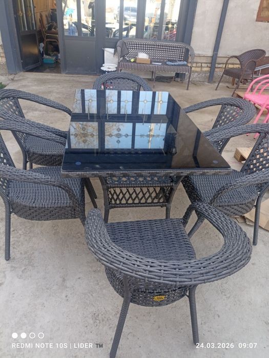 Rotang (rattan) toʻqima mebellari. Плетёная мебель из экоротанга