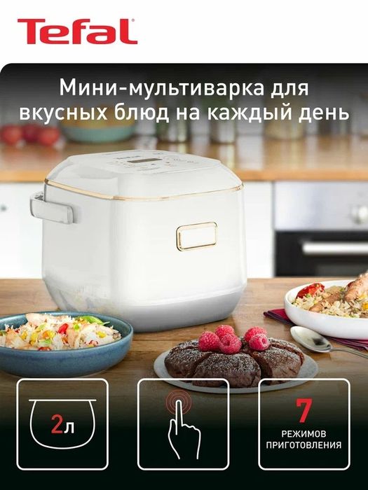 Мультиварка Tefal Mini RK601132, 2 л, со сферической чашей