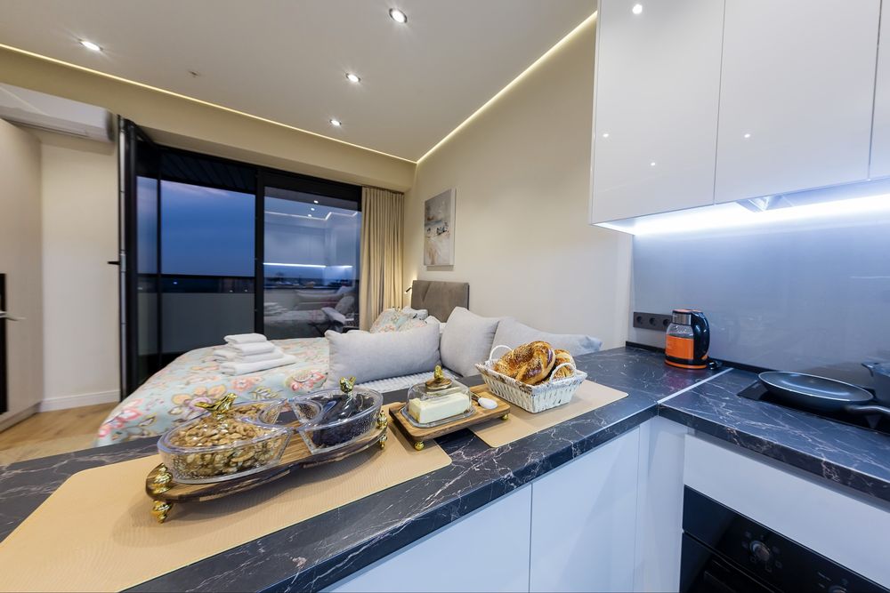 Современная студия посучтоно 22 этаж в жк NRG U Tower