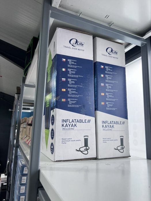 Caiac q4 life X2 gonflabil 2 persoane, nou, cu paletă inclusă,